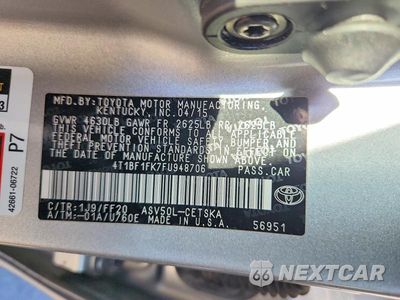 Zdjęcie 12 z 12 samochodu: 2015 TOYOTA CAMRY SE VIN:4T1BF1FK7FU948706 - miniatura