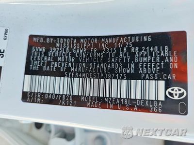 Zdjęcie 12 z 12 samochodu: 2026 TOYOTA COROLLA LE VIN:5YFB4MDE5TP397175 - miniatura