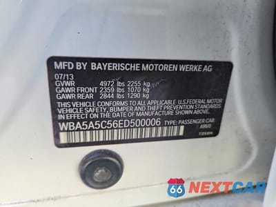 Zdjęcie 12 z 12 samochodu: 2014 BMW 528 I VIN:WBA5A5C56ED500006 - miniatura