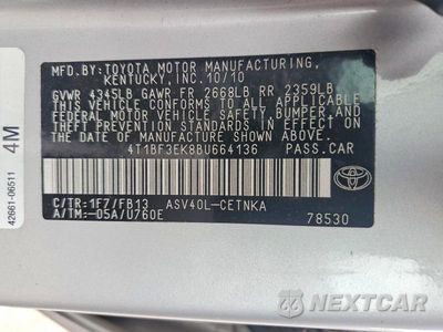 Zdjęcie 12 z 12 samochodu: 2011 TOYOTA CAMRY LE VIN:4T1BF3EK8BU664136 - miniatura