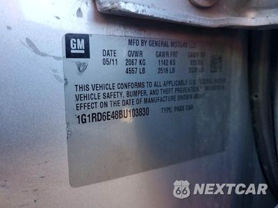 Zdjęcie 12 z 12 samochodu: 2011 CHEVROLET VOLT VIN:1G1RD6E48BU103830 - miniatura