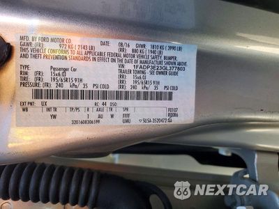 Zdjęcie 12 z 12 samochodu: 2016 FORD FOCUS S VIN:1FADP3E23GL377803 - miniatura