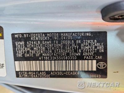 Zdjęcie 12 z 12 samochodu: 2005 TOYOTA CAMRY XLE VIN:4T1BE32K55U583350 - miniatura