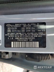 Zdjęcie 13 z 13 samochodu: 2021 HYUNDAI ELANTRA SEL VIN:KMHLM4AG9MU066383 - miniatura