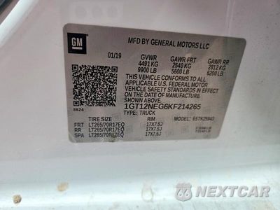 Zdjęcie 12 z 12 samochodu: 2019 GMC SIERRA K2500 HEAVY DUTY VIN:1GT12NEG6KF214265 - miniatura