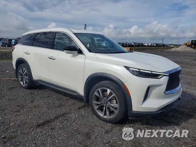 Czwarte zdjęcie samochodu z boku: 2024 INFINITI QX60 LUXE VIN:5N1DL1FR9RC341523 - miniatura