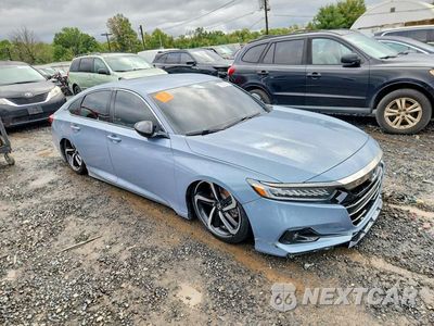 Czwarte zdjęcie samochodu z boku: 2021 HONDA ACCORD SPORT SE VIN:1HGCV1F46MA031222 - miniatura