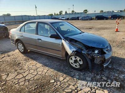 Czwarte zdjęcie samochodu z boku: 2005 HONDA CIVIC DX VP VIN:2HGES16385H562935 - miniatura