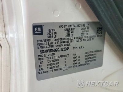 Zdjęcie 13 z 13 samochodu: 2012 BUICK ENCLAVE VIN:5GAKVDED2CJ122968 - miniatura