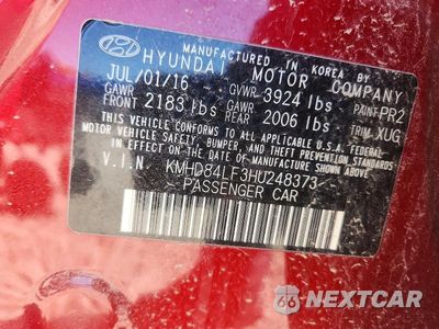 Zdjęcie 12 z 12 samochodu: 2017 HYUNDAI ELANTRA VALUE EDITION VIN:KMHD84LF3HU248373 - miniatura