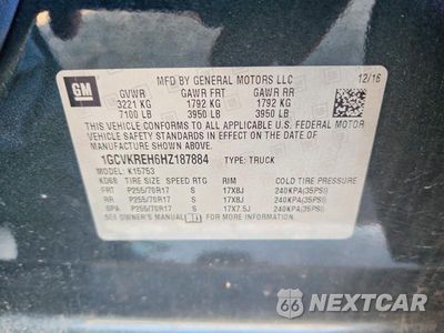 Zdjęcie 12 z 12 samochodu: 2017 CHEVROLET SILVERADO K1500 LT VIN:1GCVKREH6HZ187884 - miniatura