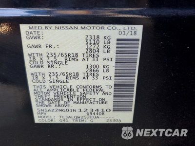 Zdjęcie 13 z 13 samochodu: 2018 NISSAN MURANO SV VIN:5N1AZ2MG0JN123410 - miniatura
