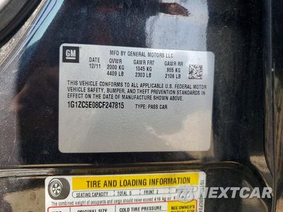 Zdjęcie 12 z 12 samochodu: 2012 CHEVROLET MALIBU 1LT VIN:1G1ZC5E08CF247815 - miniatura