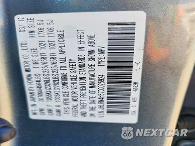 Zdjęcie 13 z 13 samochodu: 2012 HONDA CR-V EX VIN:JHLRM4H57CC025924 - miniatura
