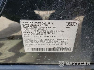 Zdjęcie 12 z 12 samochodu: 2015 AUDI Q3 PREMIUM PLUS VIN:WA1EFCFS1FR011618 - miniatura