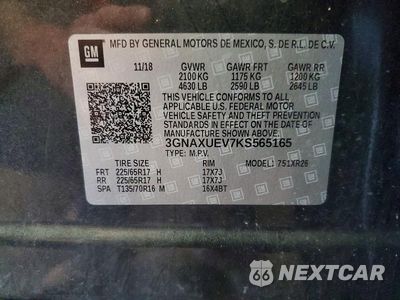 Zdjęcie 13 z 13 samochodu: 2019 CHEVROLET EQUINOX LT VIN:3GNAXUEV7KS565165 - miniatura