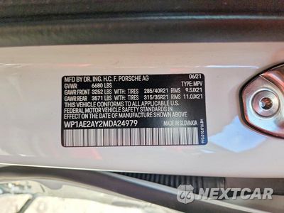 Zdjęcie 14 z 14 samochodu: 2021 PORS CAYENNE E- VIN:WP1AE2AY2MDA24979 - miniatura