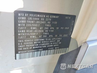 Zdjęcie 12 z 12 samochodu: 2017 VOLKSWAGEN TIGUAN WOLFSBURG VIN:WVGSV7AX0HK011882 - miniatura