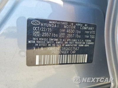 Zdjęcie 12 z 12 samochodu: 2016 HYUNDAI SONATA HYBRID LIMITED VIN:KMHE34L18GA027567 - miniatura