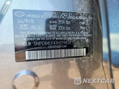 Zdjęcie 13 z 13 samochodu: 2018 HYUNDAI ELANTRA SEL VIN:5NPD84LF4JH379834 - miniatura