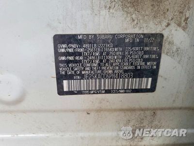 Zdjęcie 13 z 13 samochodu: 2023 SUBARU FORESTER VIN:JF2SKACC6PH418803 - miniatura