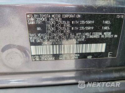 Zdjęcie 12 z 12 samochodu: 2019 TOYOTA RAV4 XLE PREMIUM VIN:JTMC1RFV1KD008346 - miniatura