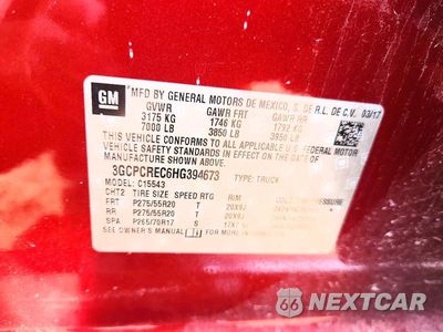 Zdjęcie 12 z 12 samochodu: 2017 CHEVROLET SILVERADO C1500 LT VIN:3GCPCREC6HG394673 - miniatura