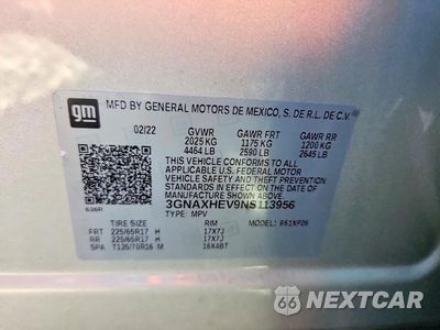Zdjęcie 13 z 13 samochodu: 2022 CHEVROLET EQUINOX LS VIN:3GNAXHEV9NS113956 - miniatura