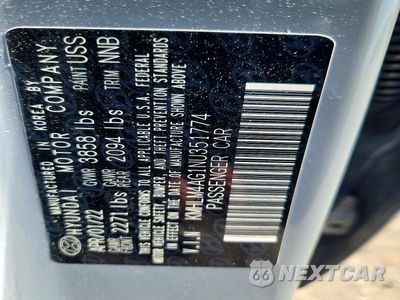 Zdjęcie 12 z 12 samochodu: 2022 HYUNDAI ELANTRA SEL VIN:KMHLM4AG1NU351774 - miniatura