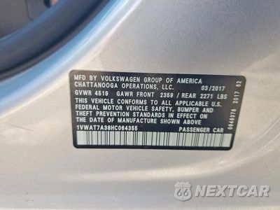 Zdjęcie 12 z 12 samochodu: 2017 VOLKSWAGEN PASSAT S VIN:1VWAT7A38HC064355 - miniatura