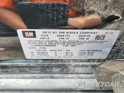 Zdjęcie 13 z 13 samochodu: 2022 BUICK ENCORE GX SELECT VIN:KL4MMESL9NB085033 - miniatura