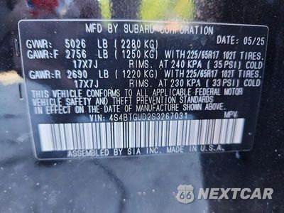 Zdjęcie 14 z 14 samochodu: 2025 SUBARU OUTBACK WILDERNESS VIN:4S4BTGUD2S3267031 - miniatura