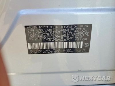 Zdjęcie 12 z 12 samochodu: 2009 LEXUS ES 350 VIN:JTHBJ46G992308799 - miniatura