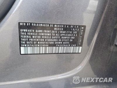 Zdjęcie 12 z 12 samochodu: 2014 VOLKSWAGEN JETTA BASE VIN:3VW2K7AJ3EM226506 - miniatura
