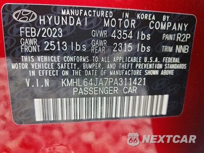 Zdjęcie 12 z 12 samochodu: 2023 HYUNDAI SONATA SEL VIN:KMHL64JA7PA311421 - miniatura