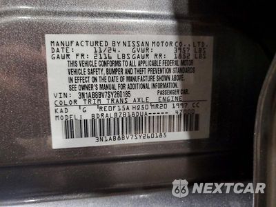 Zdjęcie 12 z 12 samochodu: 2025 NISSAN SENTRA S VIN:3N1AB8BV7SY260185 - miniatura