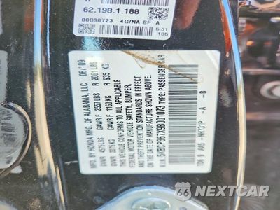 Zdjęcie 12 z 12 samochodu: 2009 HONDA ACCORD EX VIN:5KBCP367X9B001073 - miniatura