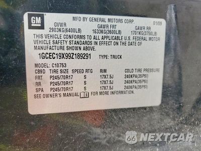 Zdjęcie 12 z 12 samochodu: 2009 CHEVROLET SILVERADO C1500 VIN:1GCEC19X99Z189291 - miniatura
