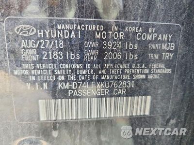 Zdjęcie 12 z 12 samochodu: 2019 HYUNDAI ELANTRA SE VIN:KMHD74LFXKU762831 - miniatura