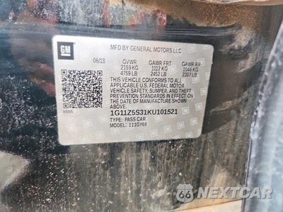 Zdjęcie 12 z 12 samochodu: 2019 CHEVROLET IMPALA LT VIN:1G11Z5S31KU101521 - miniatura