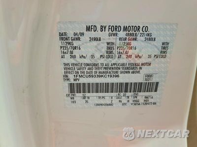 Zdjęcie 13 z 13 samochodu: 2009 FORD ESCAPE HYBRID VIN:1FMCU59339KC19396 - miniatura