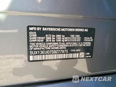 Zdjęcie 13 z 13 samochodu: 2025 BMW X5 SDRIVE 40I VIN:5UX13EU07S9Z77975 - miniatura