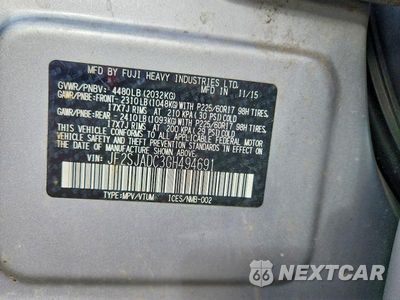 Zdjęcie 12 z 12 samochodu: 2016 SUBARU FORESTER 2.5I PREMIUM VIN:JF2SJADC3GH494691 - miniatura