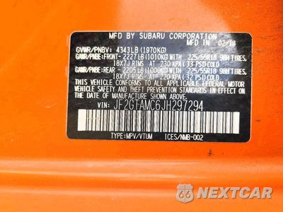 Zdjęcie 13 z 13 samochodu: 2018 SUBARU CROSSTREK LIMITED VIN:JF2GTAMC6JH297294 - miniatura