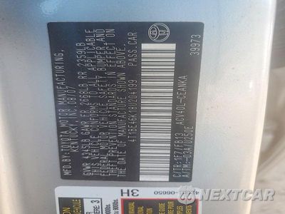 Zdjęcie 13 z 13 samochodu: 2008 TOYOTA CAMRY LE VIN:4T1BE46K18U204199 - miniatura