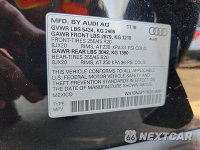 Zdjęcie 13 z 13 samochodu: 2019 AUDI Q5 PREMIUM PLUS VIN:WA1BNAFY7K2018087 - miniatura