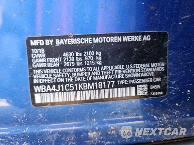 Zdjęcie 12 z 12 samochodu: 2019 BMW 430I GRAN COUPE VIN:WBA4J1C51KBM18177 - miniatura