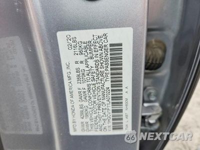 Zdjęcie 12 z 12 samochodu: 2020 HONDA ACCORD LX VIN:1HGCV1F11LA070224 - miniatura