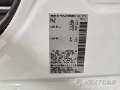 Zdjęcie 13 z 13 samochodu: 2023 NISSAN ALTIMA SV VIN:1N4BL4DV3PN424451 - miniatura
