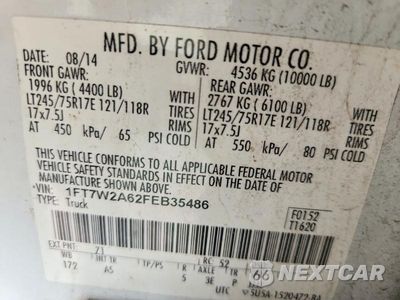 Zdjęcie 12 z 12 samochodu: 2015 FORD F250 SUPER DUTY VIN:1FT7W2A62FEB35486 - miniatura